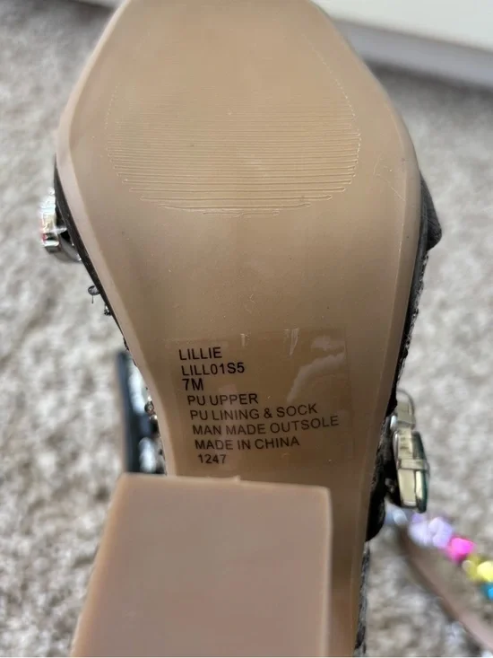 NIB Betsey Johnson Women's Lillie Jewel Detailing High Heel Dress Sandals Size 7 - Picture 9 of 10